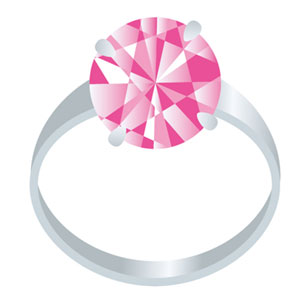 ピンクダイヤモンドのリング